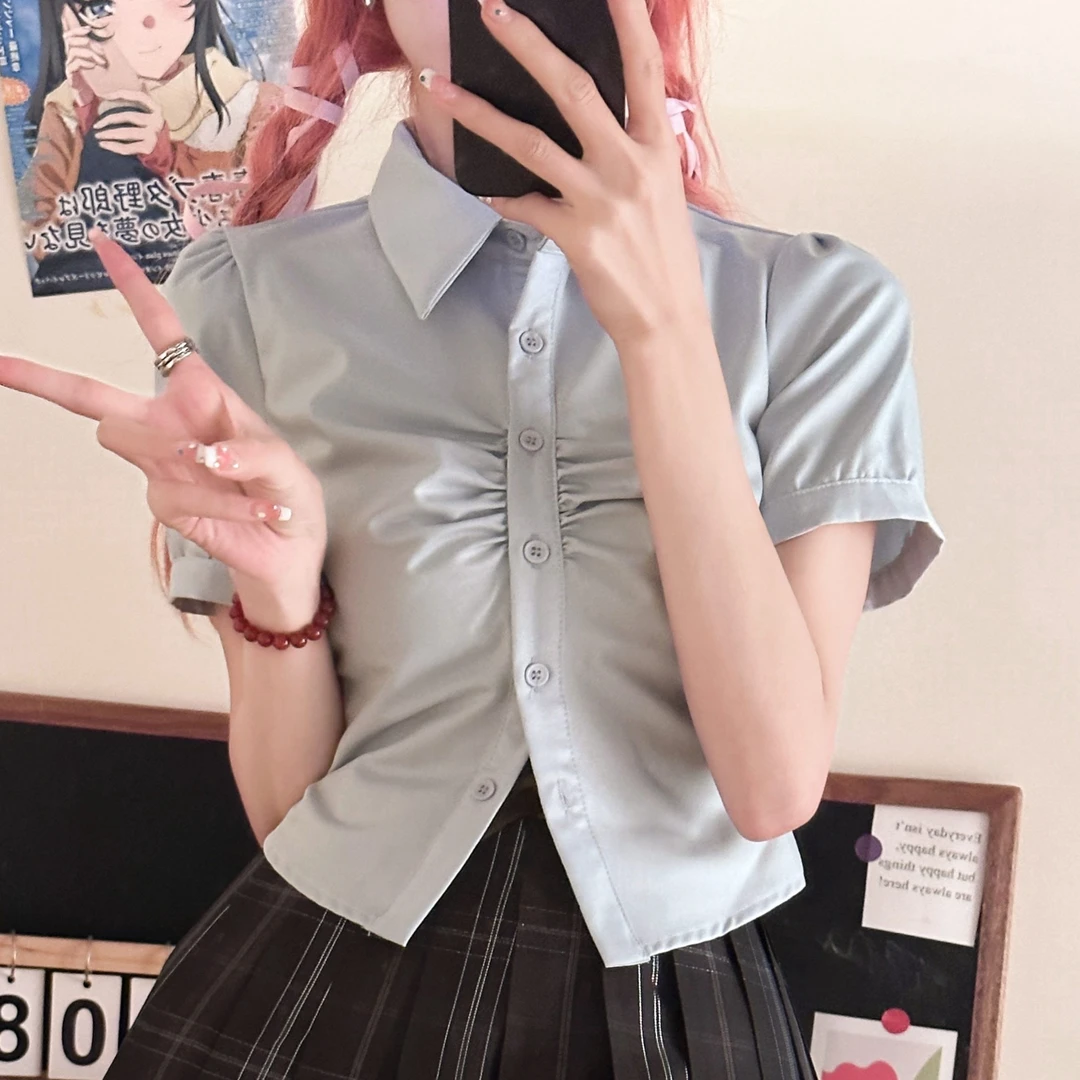 江原女高 单拍 学院风收腰显瘦JK制服