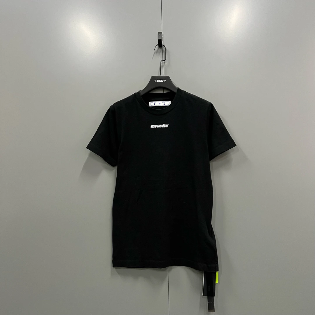 95新 OFF-WHITE q38 背后粉色涂鸦马赛克箭头短袖 S码/jc604288