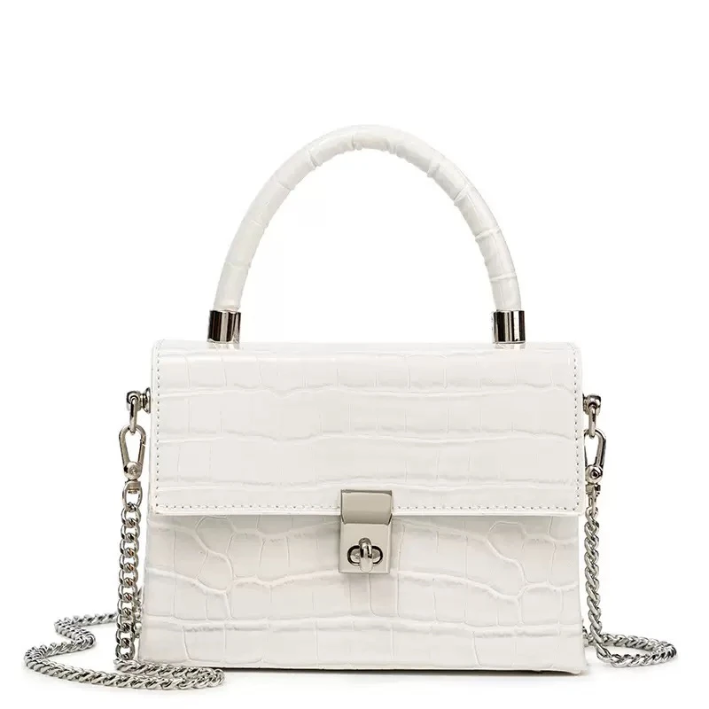 高级质感盒子包2025休闲鳄鱼纹百搭女包秋冬小香风链条单肩斜挎包
