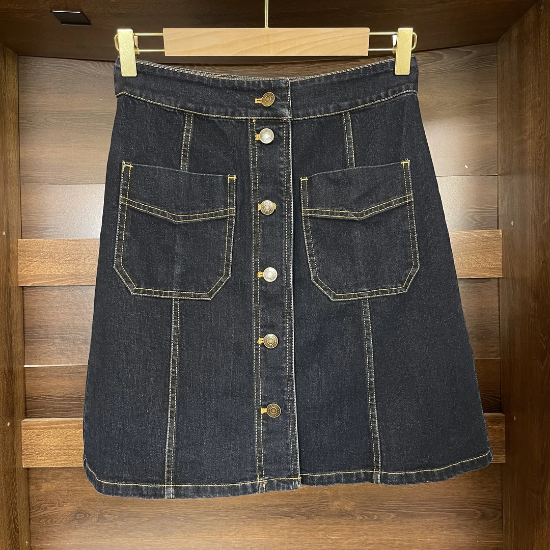 小禾口袋半身牛仔裙