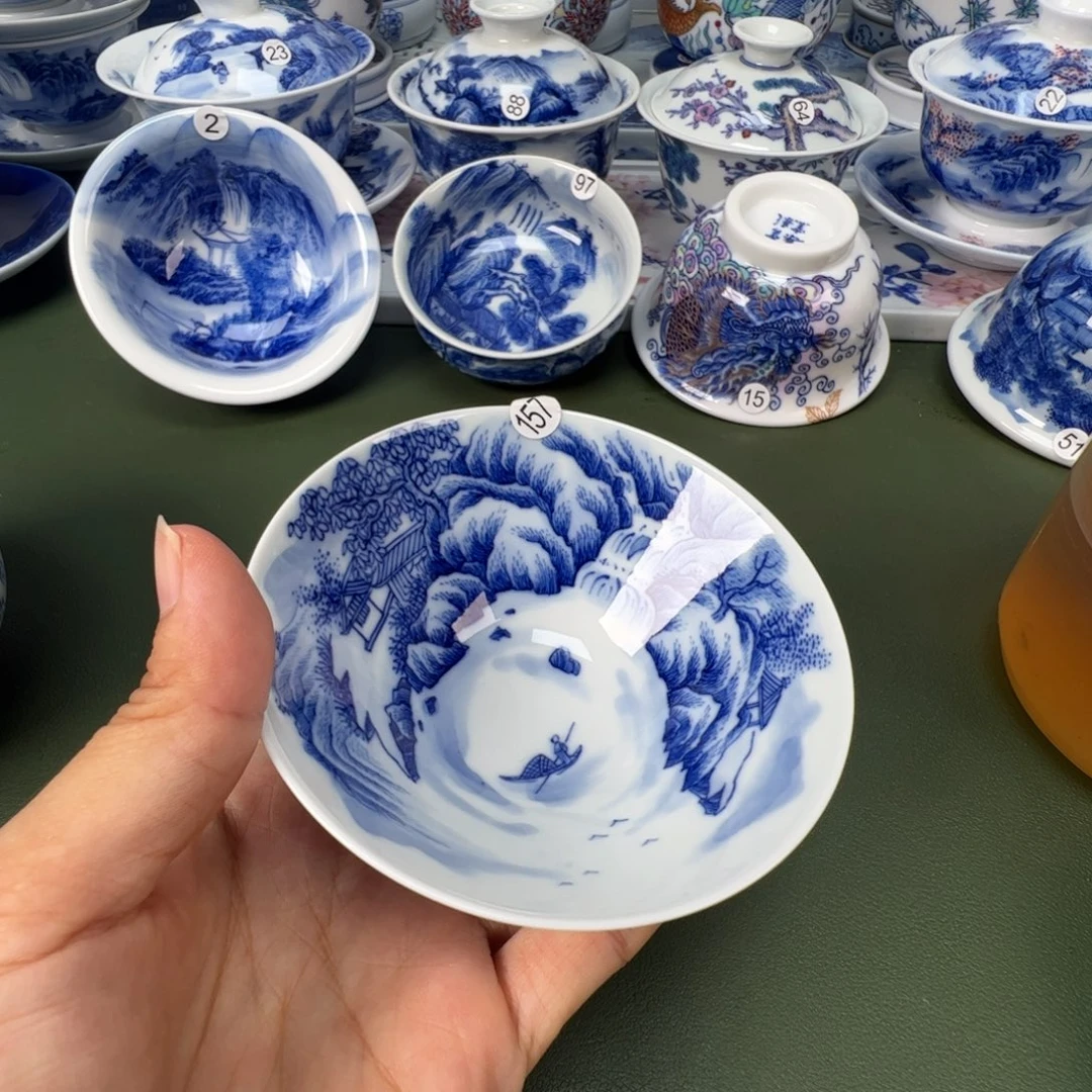 景德镇纯手工纯手绘茶具木木157