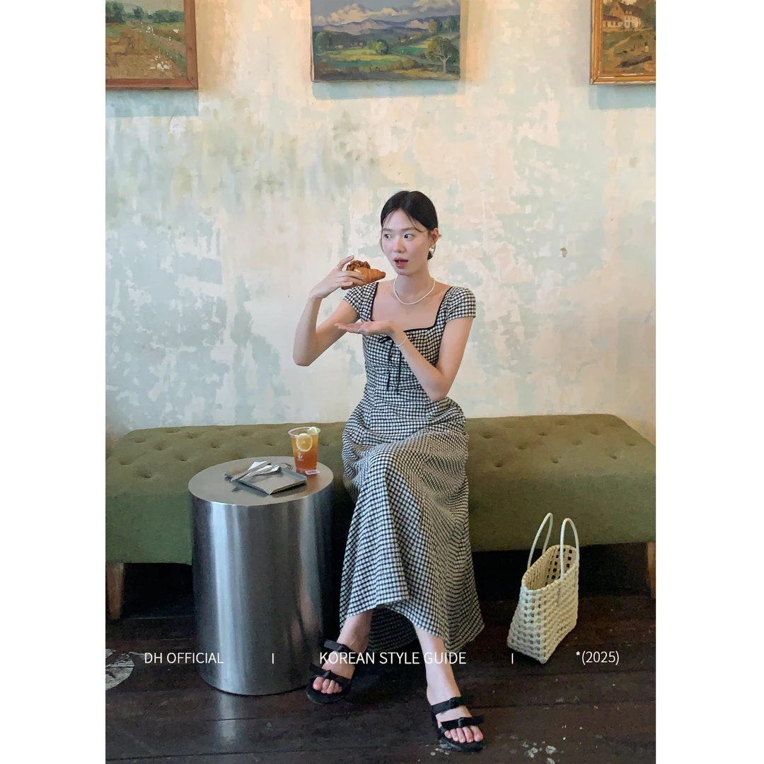 清 DH OFFICIAL 大花【珍妮舞会 ball】优雅温柔显气质修身连衣裙