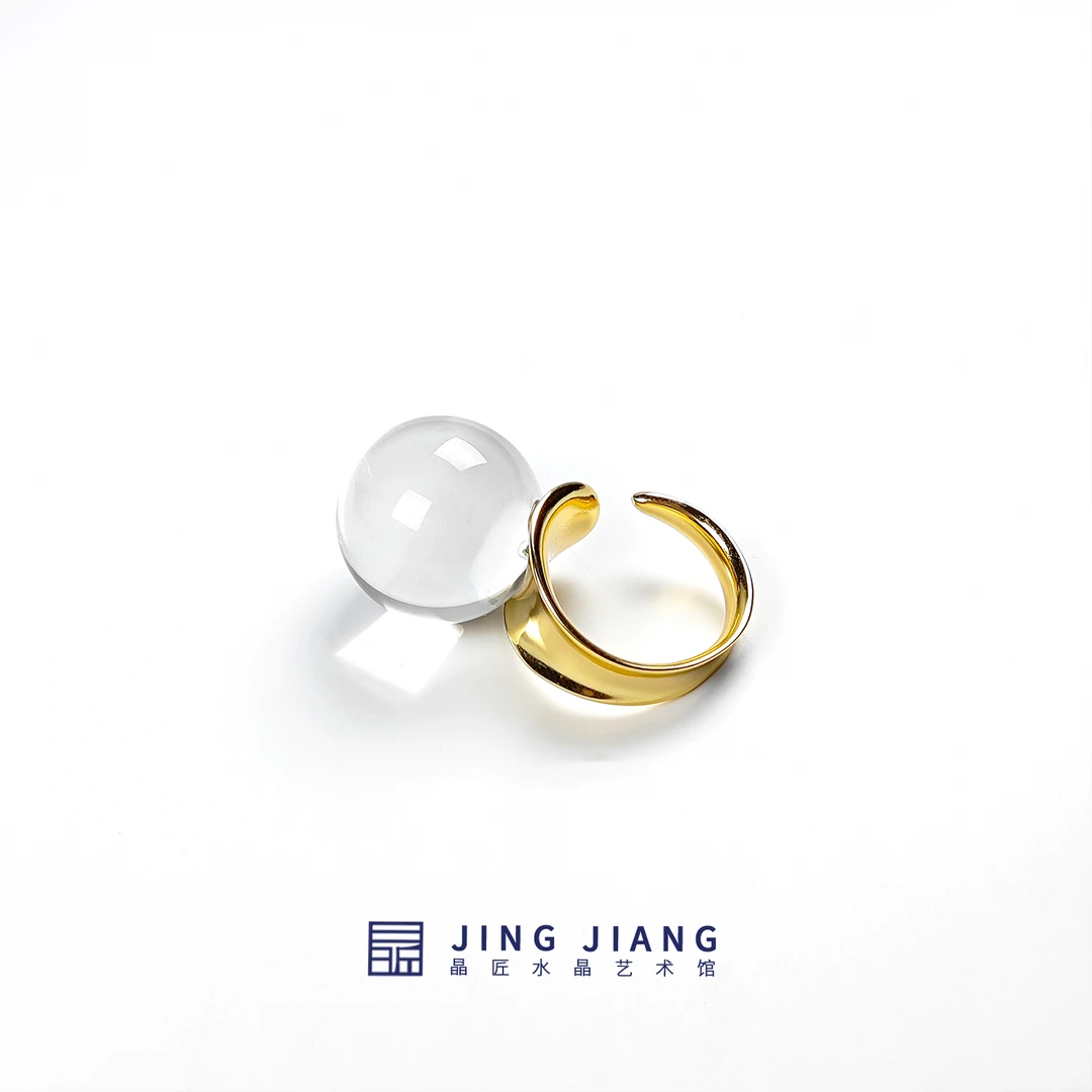 晶匠白水晶戒指18mm+   多样性发一  精选