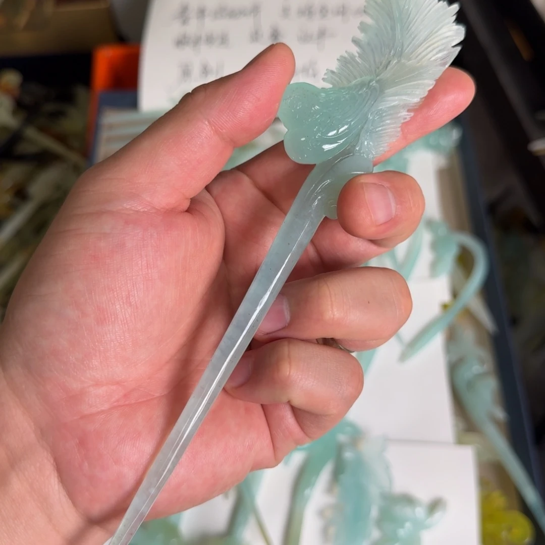 岫玉发簪未镶嵌明君玉簪贼拉好看