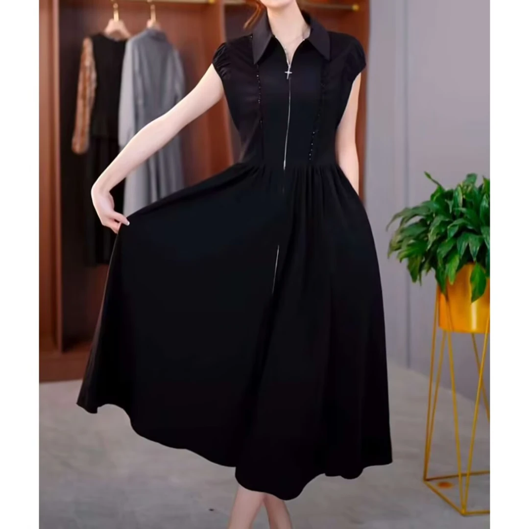 25153夏季新款时尚气质收腰显瘦修身减龄女装连衣裙