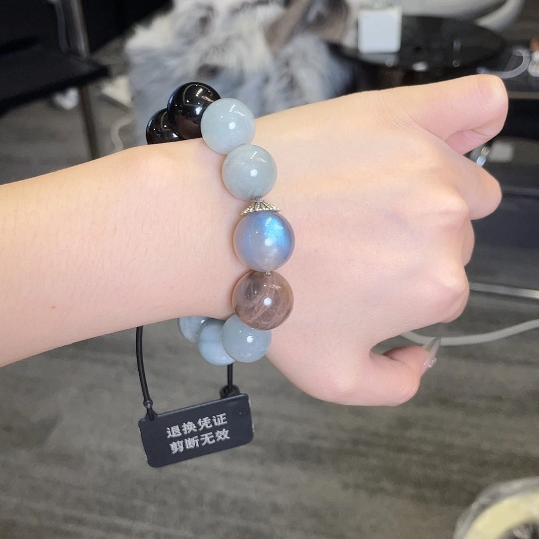 水晶手串未镶嵌岛屿海蓝宝