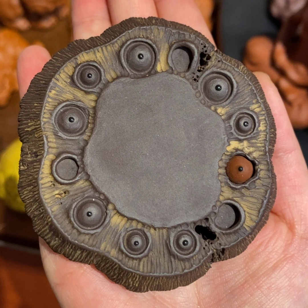 紫砂茶宠莲蓬盖置