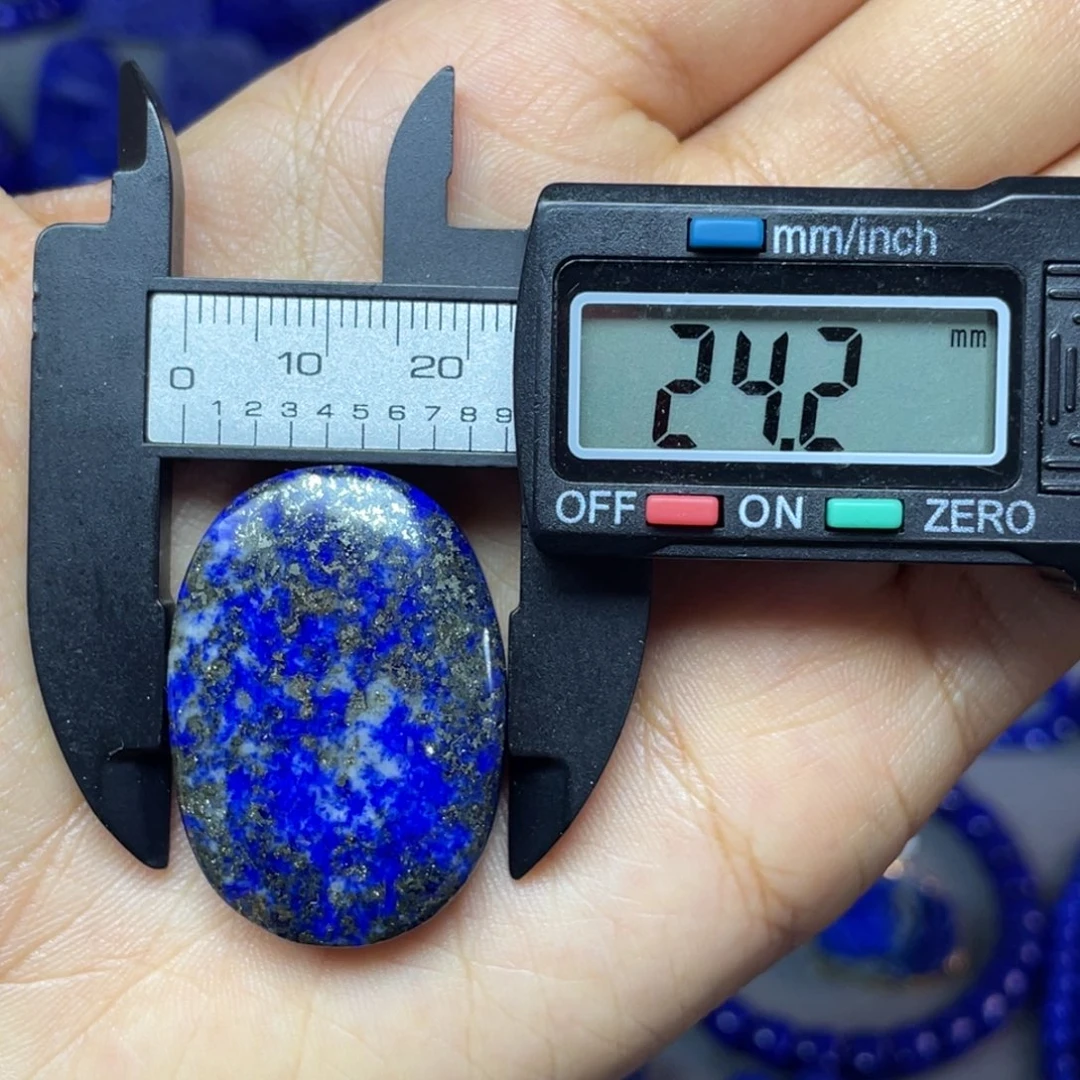 青金石未镶嵌24×34mm裸石蛋面配饰