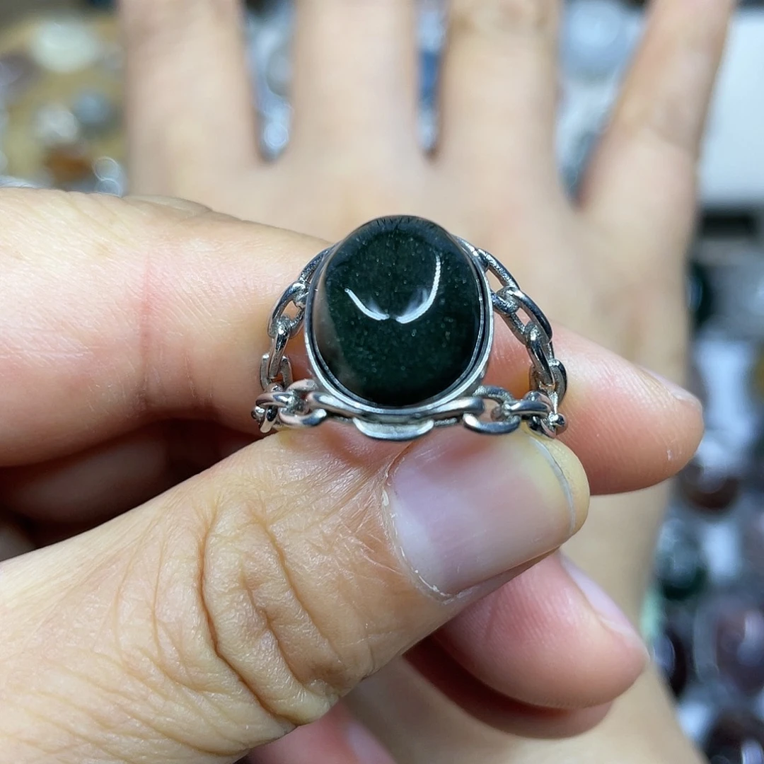 【闪购商品】银S925镶嵌珠宝半成品水晶戒指