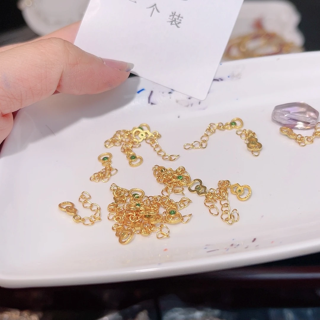 紫晶珠宝半成品银S925镀金镶嵌68