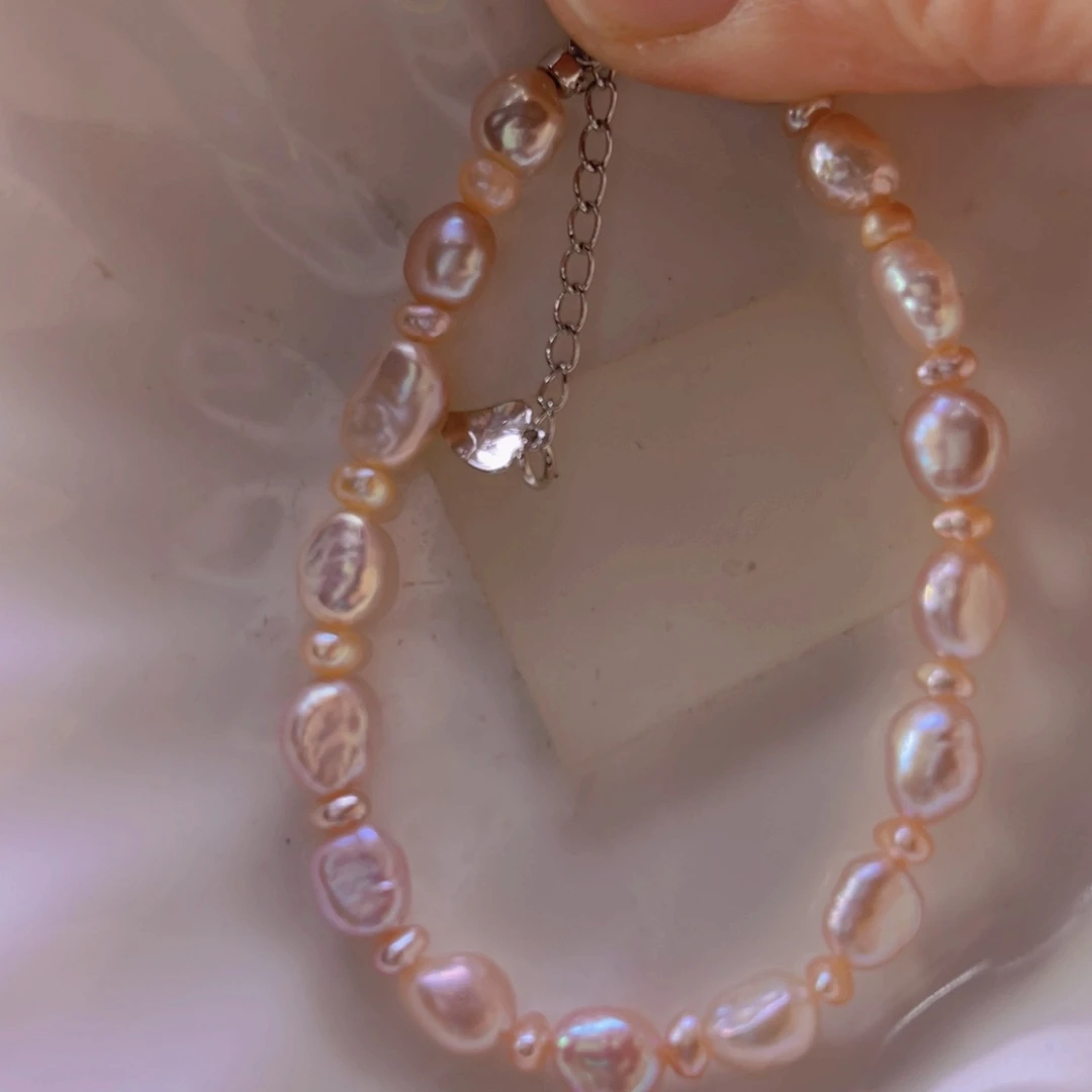 淡水珍珠手链合金