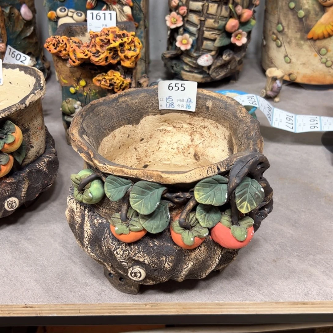 红陶胡***猫655微瑕福利，雨田花器