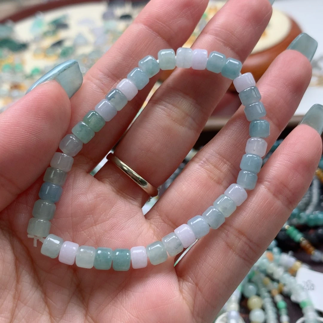 散珠翡翠桶珠手串