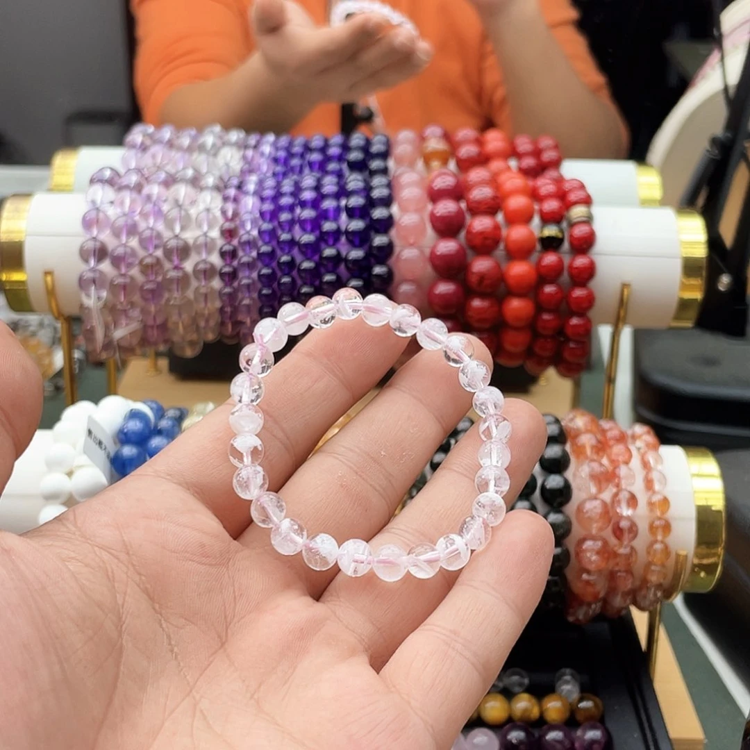 未镶嵌手链烟晶卡7粉雪花幽灵