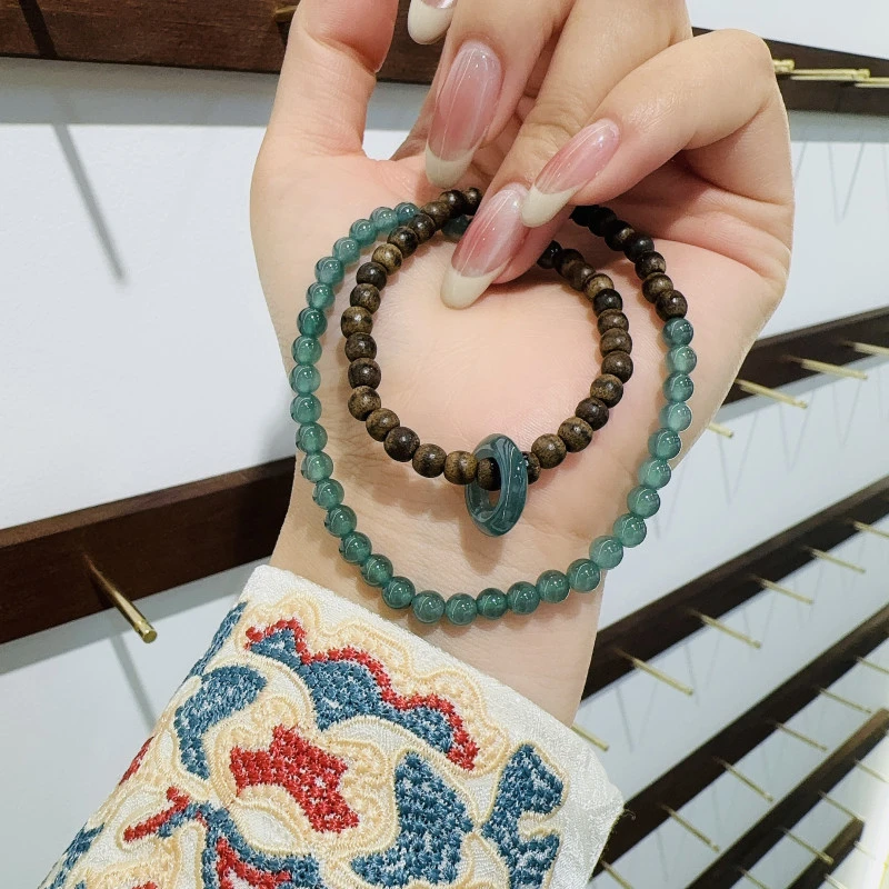 非金属仿水晶手链 SL-198轻奢复古跑环双圈手链