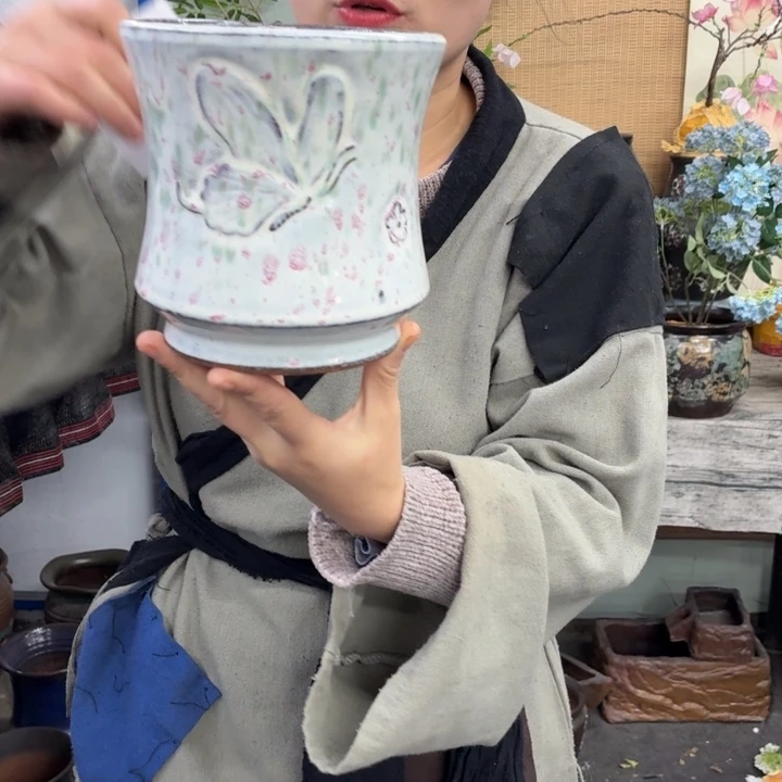 15×16 -粗陶花盆有孔-买买买