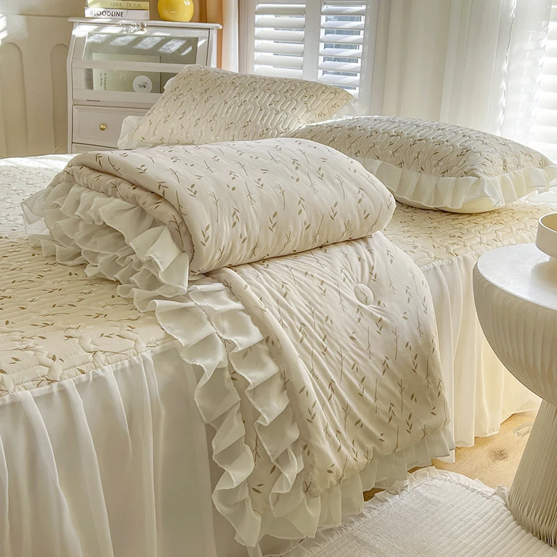 2025新款乳胶凉席床裙款四件套夏季家用冰丝空调软席子凉垫可机洗