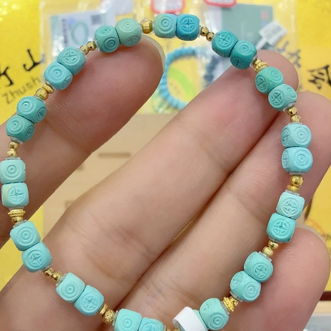 绿松石足铂镶嵌珠宝奇石