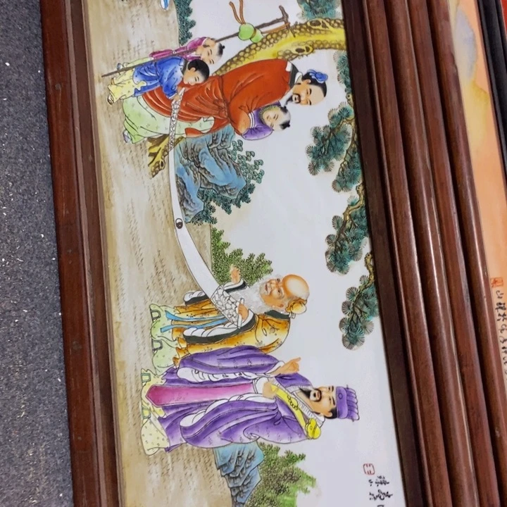 瓷片景德镇瓷板画柴窑烧制