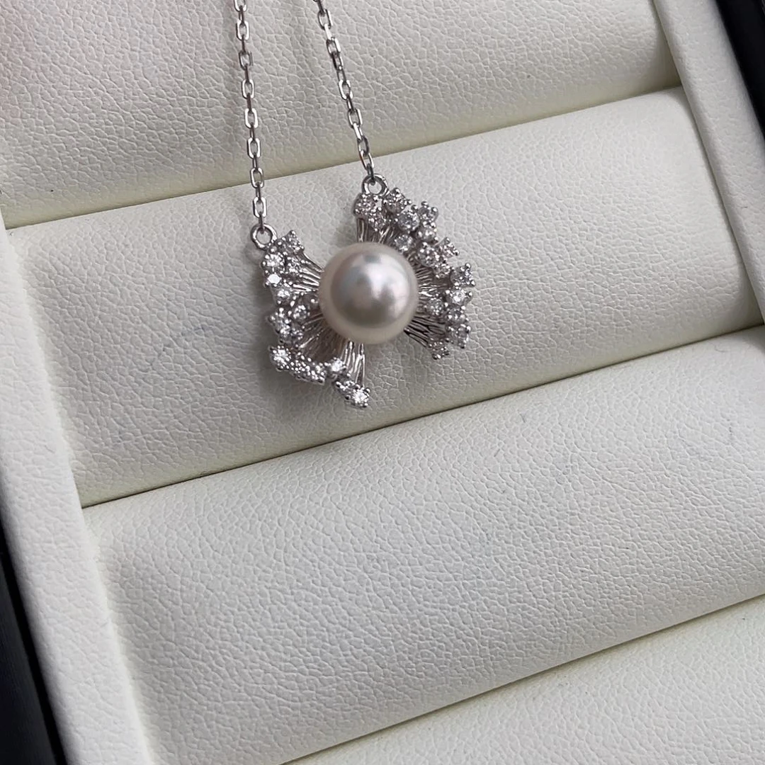 颈饰银S925镶嵌海水珍珠