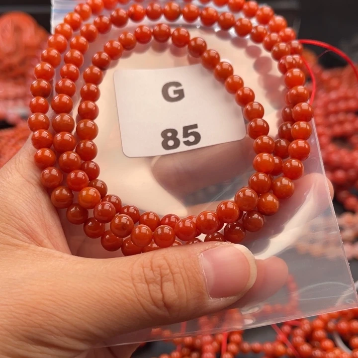 南红玛瑙未镶嵌多样性发货默认微瑕称重6mm