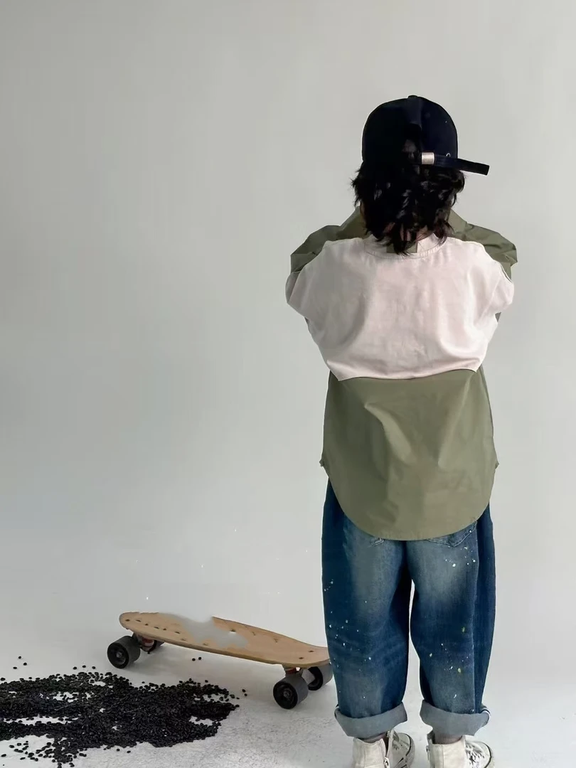 中大童潮童几9063男女童时尚百搭长袖冲锋衣儿童外套