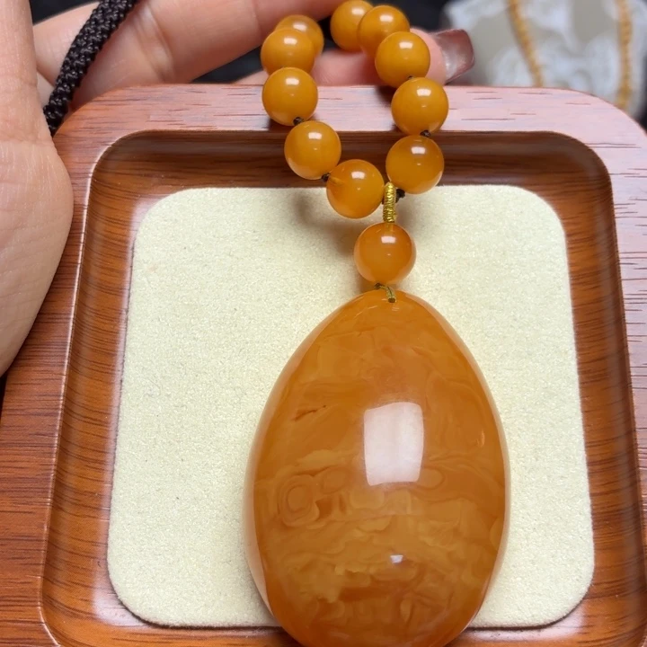 蜜蜡未镶嵌颈饰项链