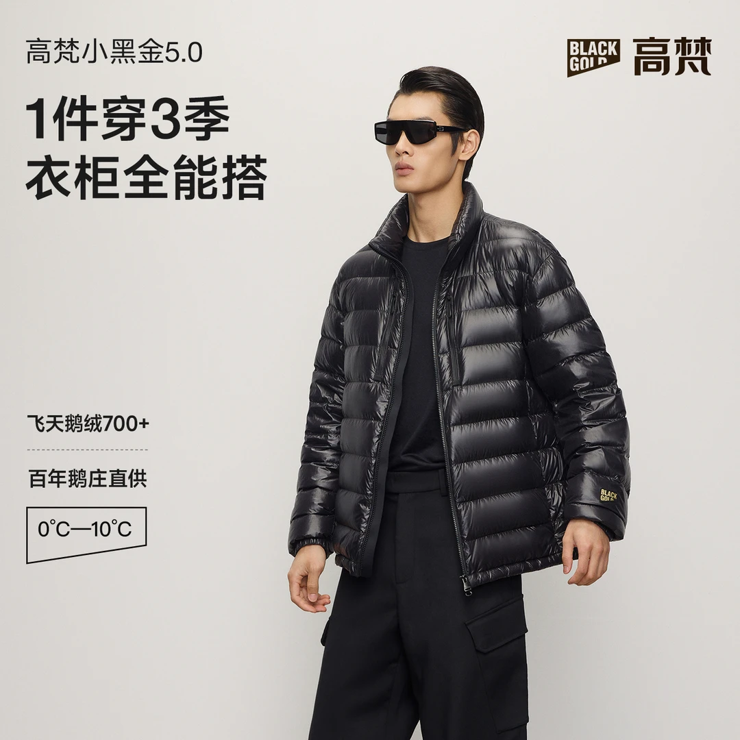 【高梵黑金鹅绒服】小黑金短款三季可穿立领时尚鹅绒服GH252007-Z