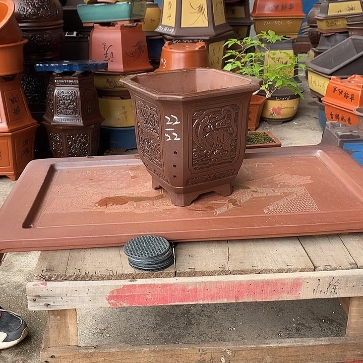 紫砂花盆紫砂花盆
