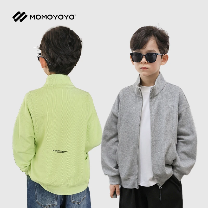 辰辰妈【自由自在】儿童衣服简约外套百搭男童反季半立领外套5569D