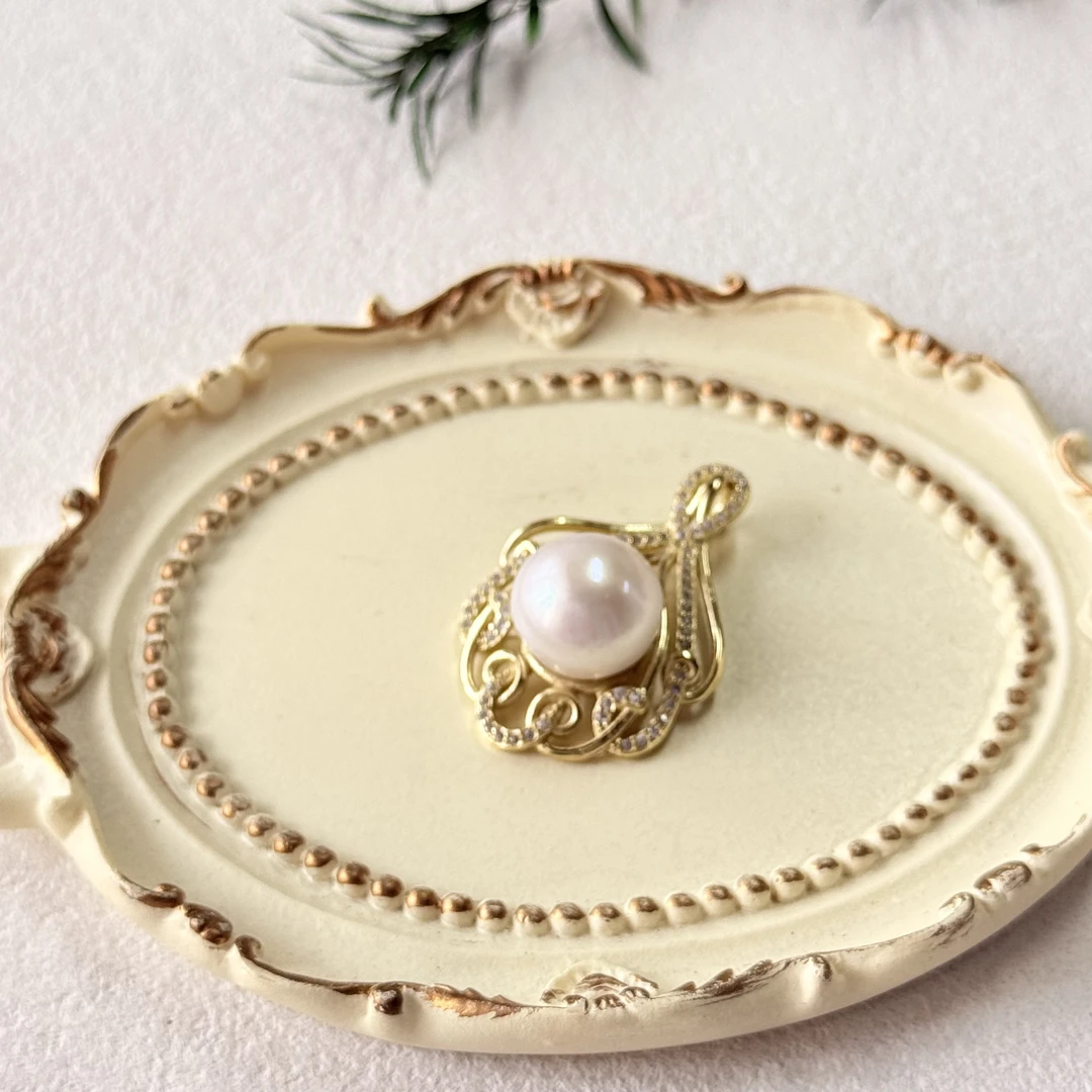 【六六中古】孤品优雅s925淡水珍珠吊坠te5443带链