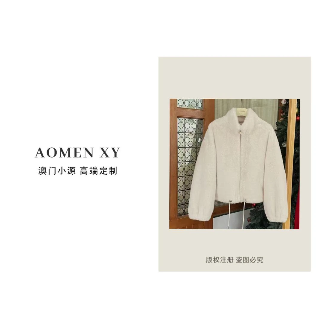 AOMEN XY【冬日时髦精】秋冬糖果色保暖毛毛外套YC088