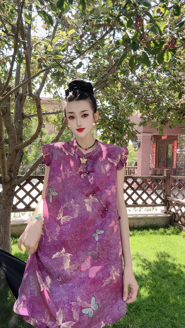 (禧隐.知夏）国风新中式网红夏宽松中国风气质裙女装上衣日常气质