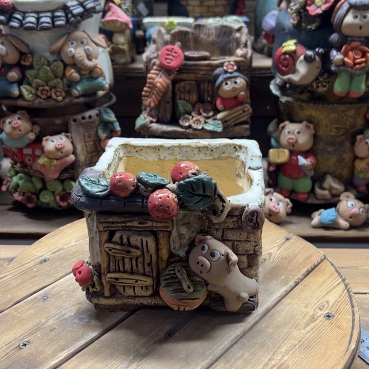 嘻哈多肉花盆百搭