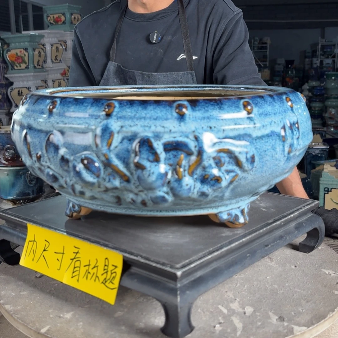 一风堂石湾花盆 内27*12