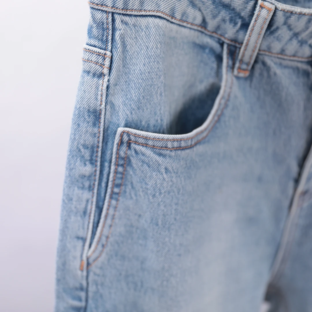 潮流时尚百搭牛仔裤浅蓝色M30012