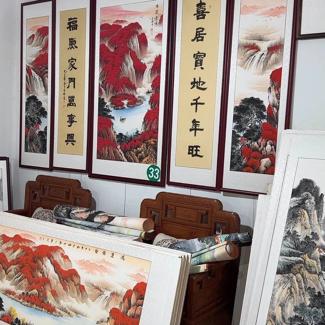 喜***景国画手绘保证假一罚万