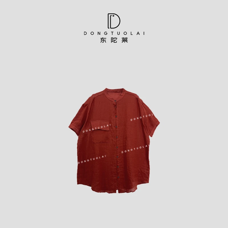 《飞马行空》麻料上衣春秋短款时尚休闲百搭复古