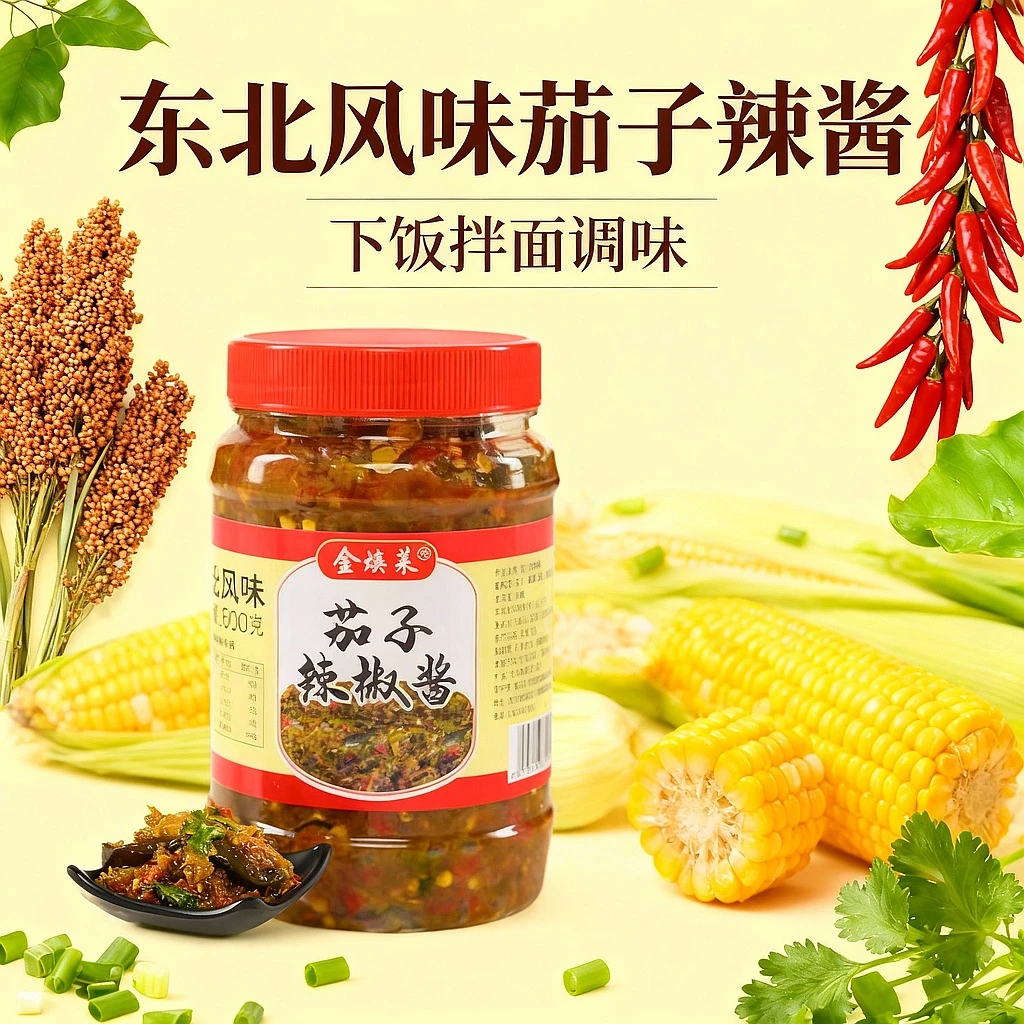 正宗东北风味茄子辣椒酱下饭拌面调味酱