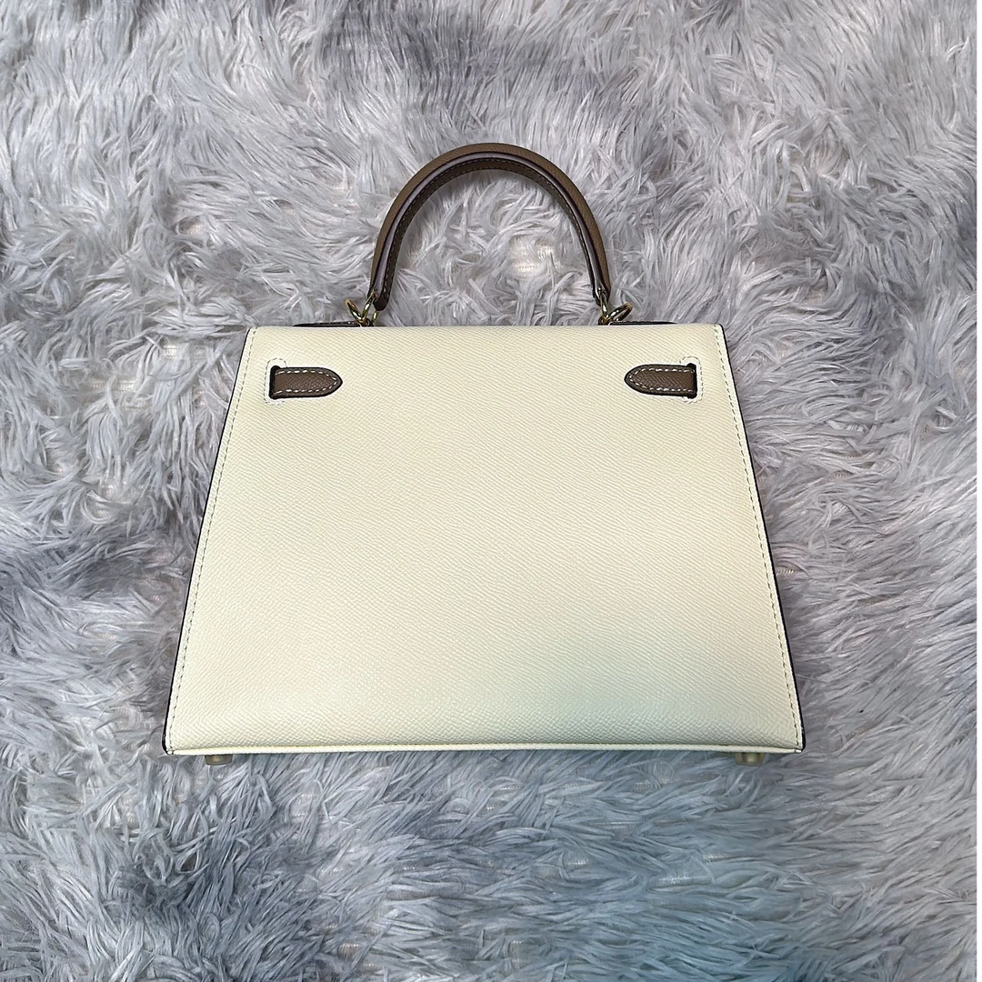 时尚百搭真皮女包 bo  中 灰白