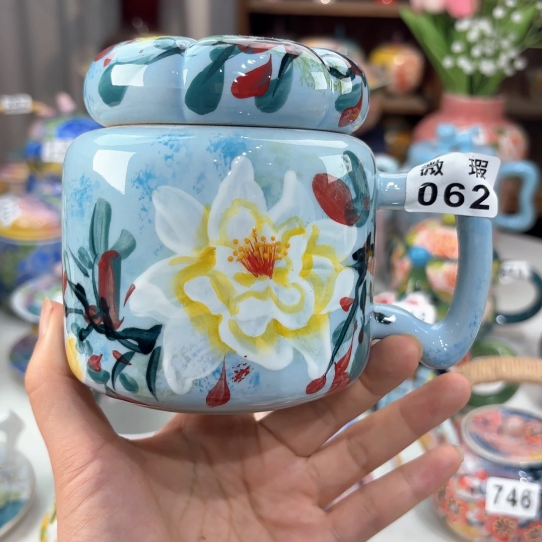 景德镇手绘高温釉下彩陶瓷茶具