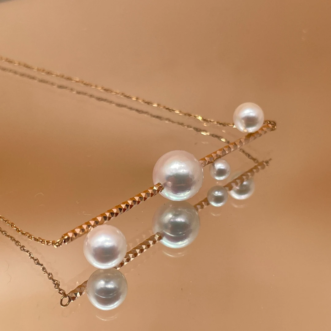 18k金海水珍珠项链日本Akoya海水珍珠