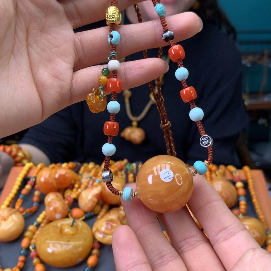 蜜蜡未镶嵌颈饰天然