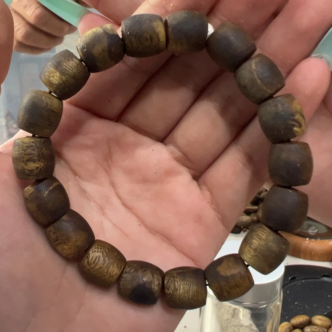 沉香手串奇楠沉香鼓珠1.1mm11克+多样性发一