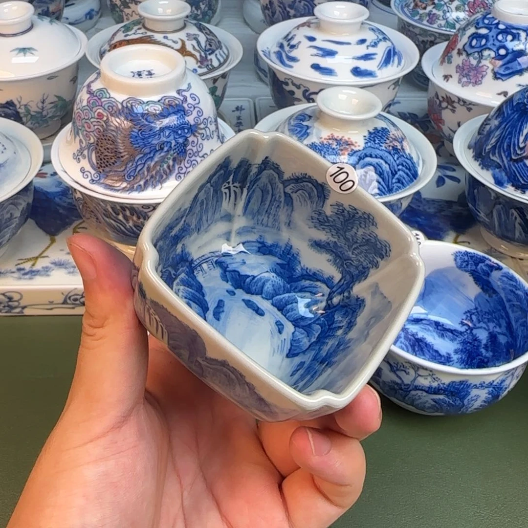 彦祖纯手工手绘茶具100