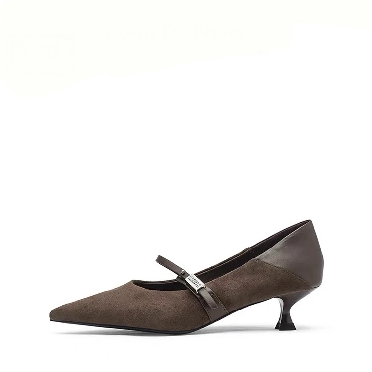 【聚新汇】9920-173春款新款百搭真皮玛丽珍鞋平底一脚蹬浅口单鞋