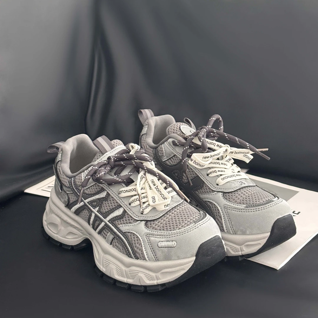 潮流舒适款~复古轻便厚底百搭休闲显脚小老爹鞋76X7737