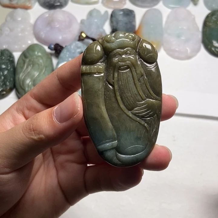 翡翠未镶嵌颈饰财爷26