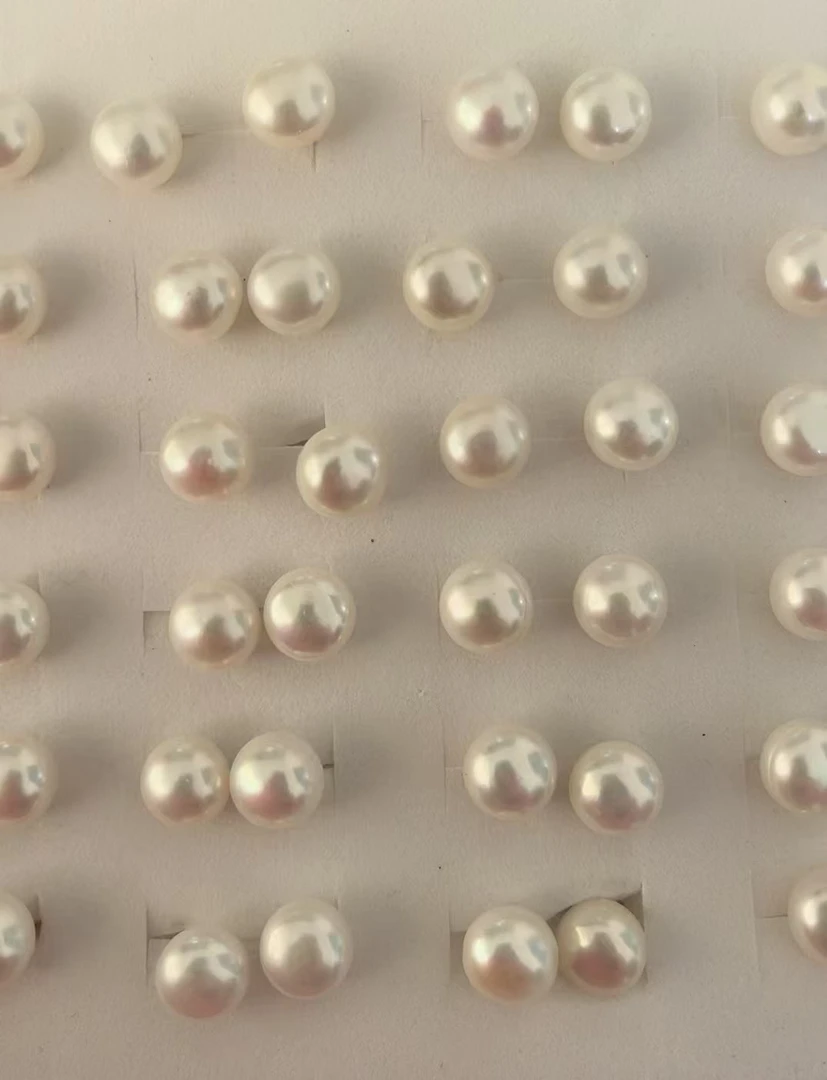 天然珍珠白色耳钉 耳饰 微瑕约10-12mm【王伟优选】多样性发一对