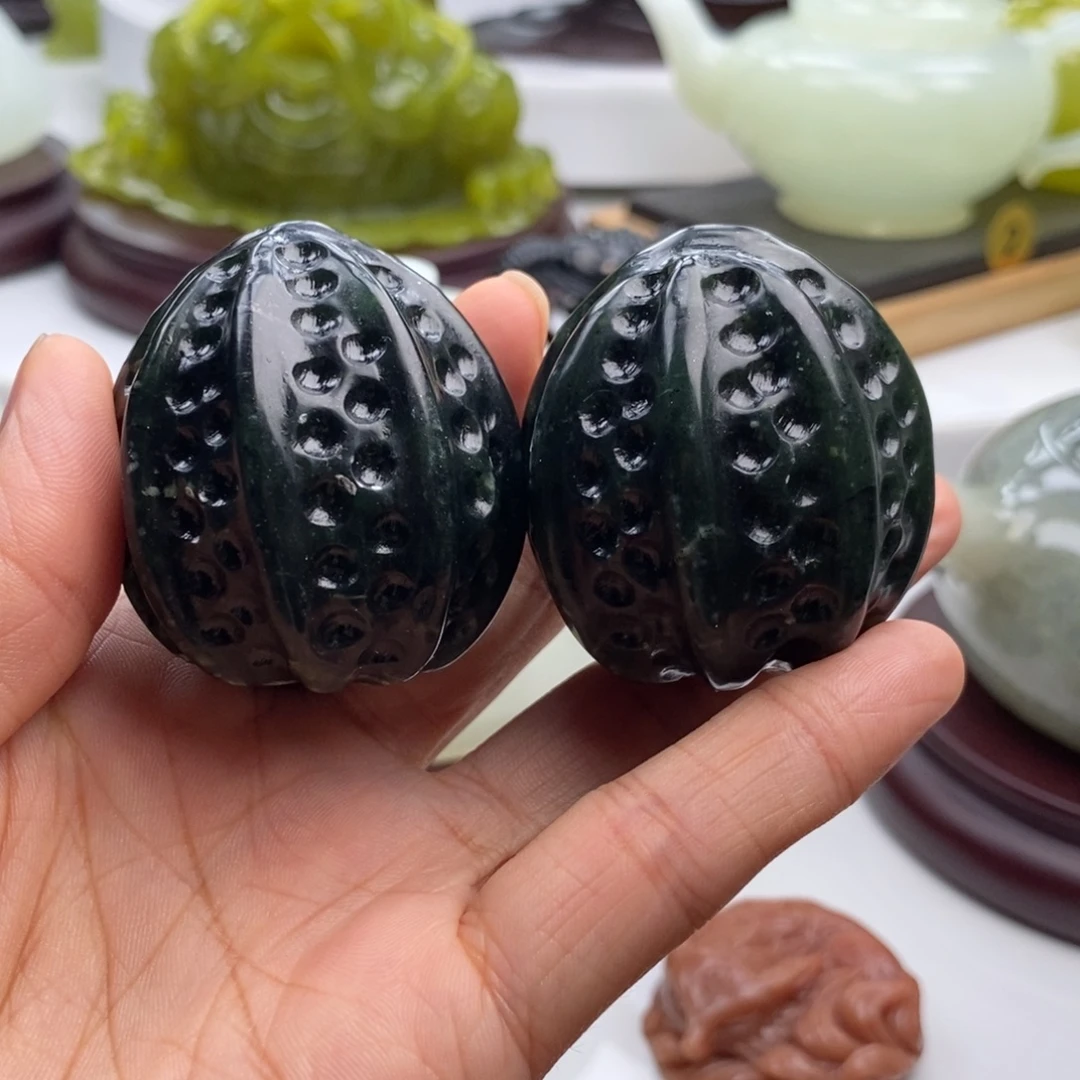 岫玉未镶嵌四大名玉手把件